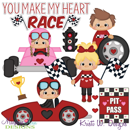 You Make My Heart Race SVG Cutting Files + Clipart - Click Image to Close